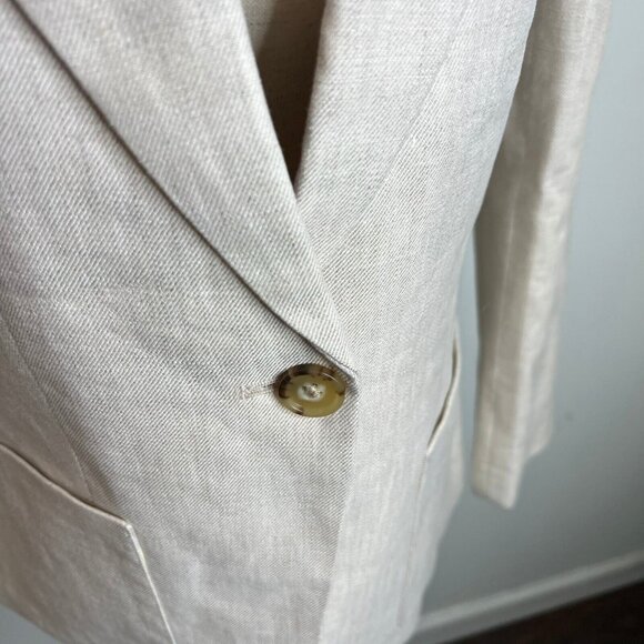 NWT J.Crew $198 Helena Blazer Stretch Linen Blend Flax Ivory Size 4 BX793 - Picture 4 of 15
